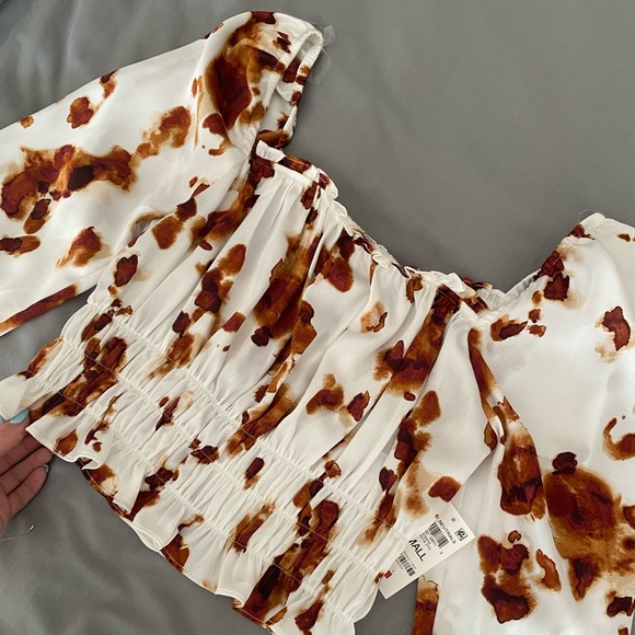 Bar III Smocked Tie-Dyed Top - Picture 5 of 5